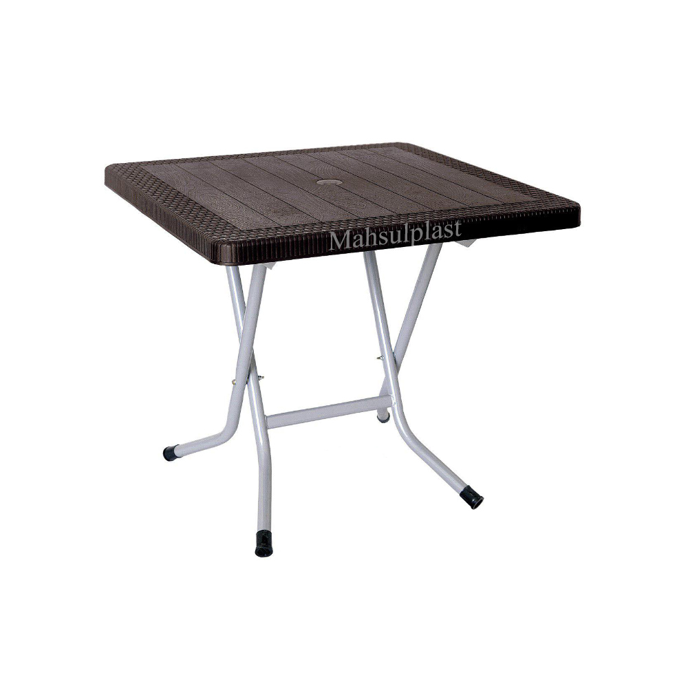 میزمربع تاشو طرح حصیری پایه فلزی مدل 523